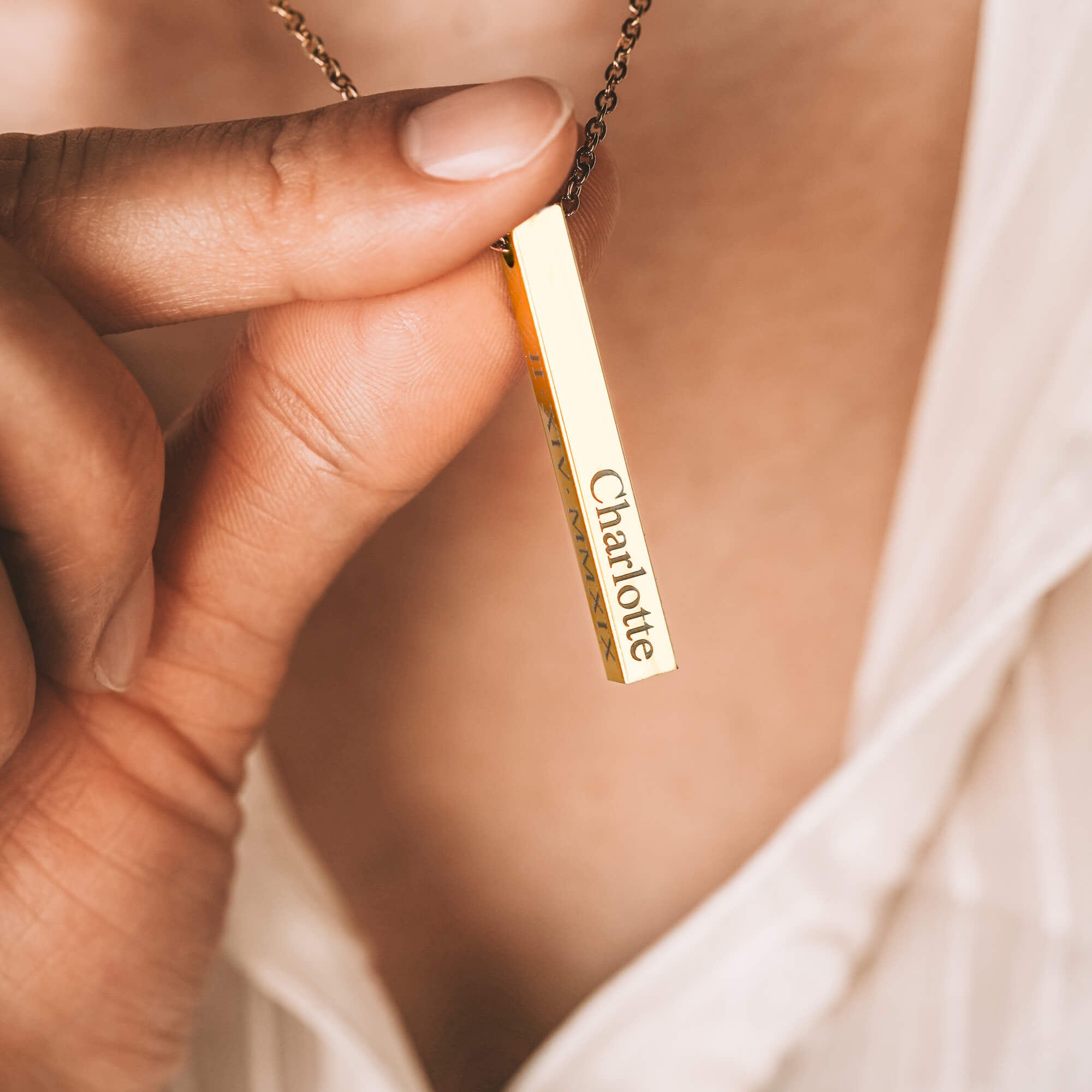 Engraved Necklace for women