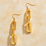 Gold Link Drop Earrings