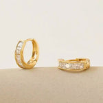 Crystal Huggie Hoop Earrings