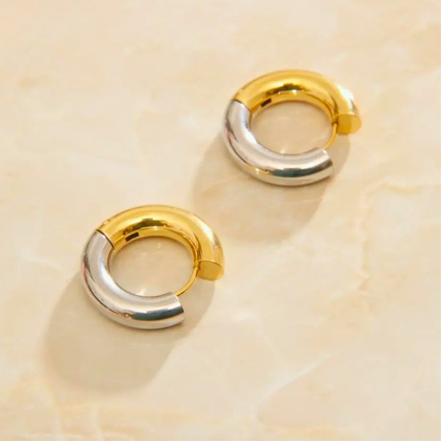 Ying Yang Hoop Earrings