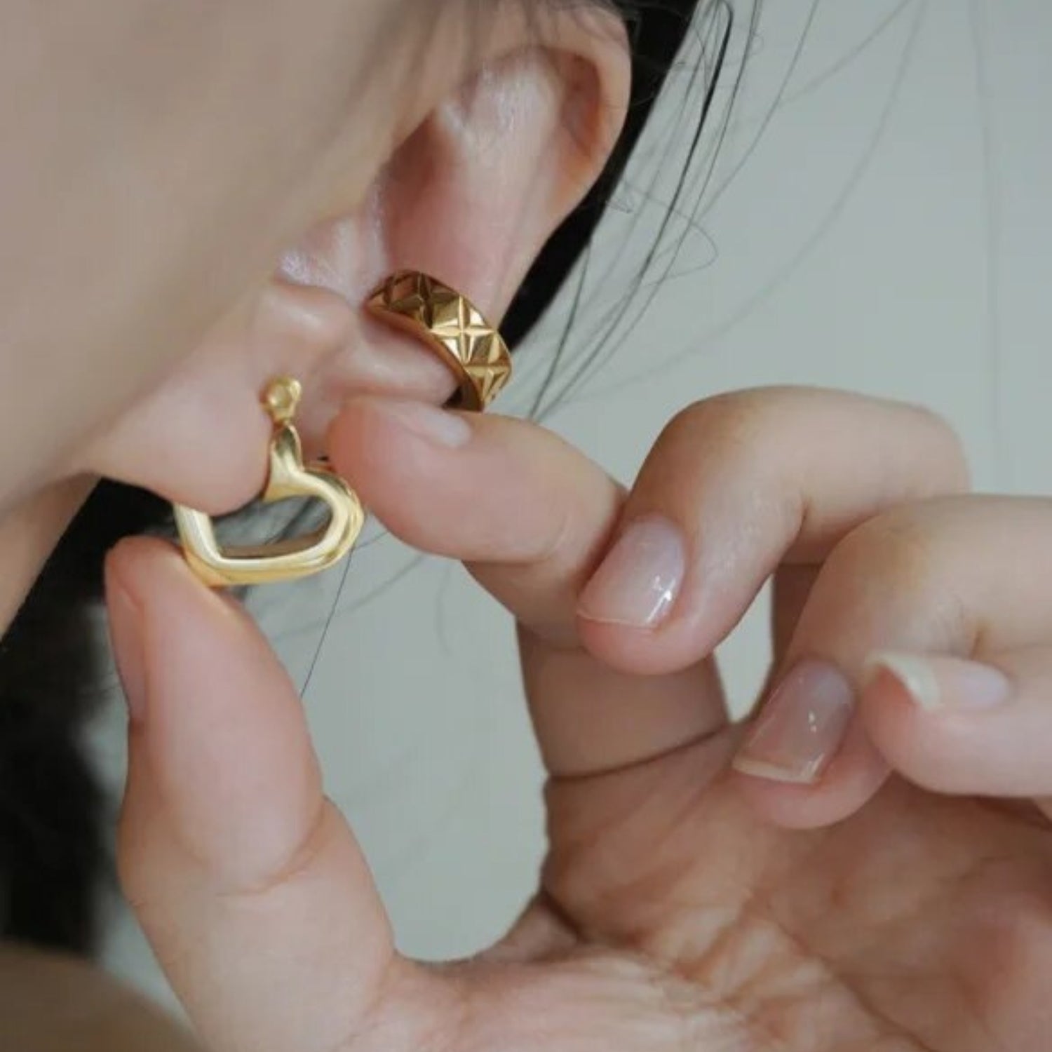 Heart Shape Hoop Earrings