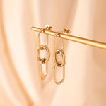 Cut Link Drop Earrings