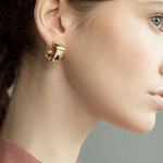 Square Huggie Hoop Earrings