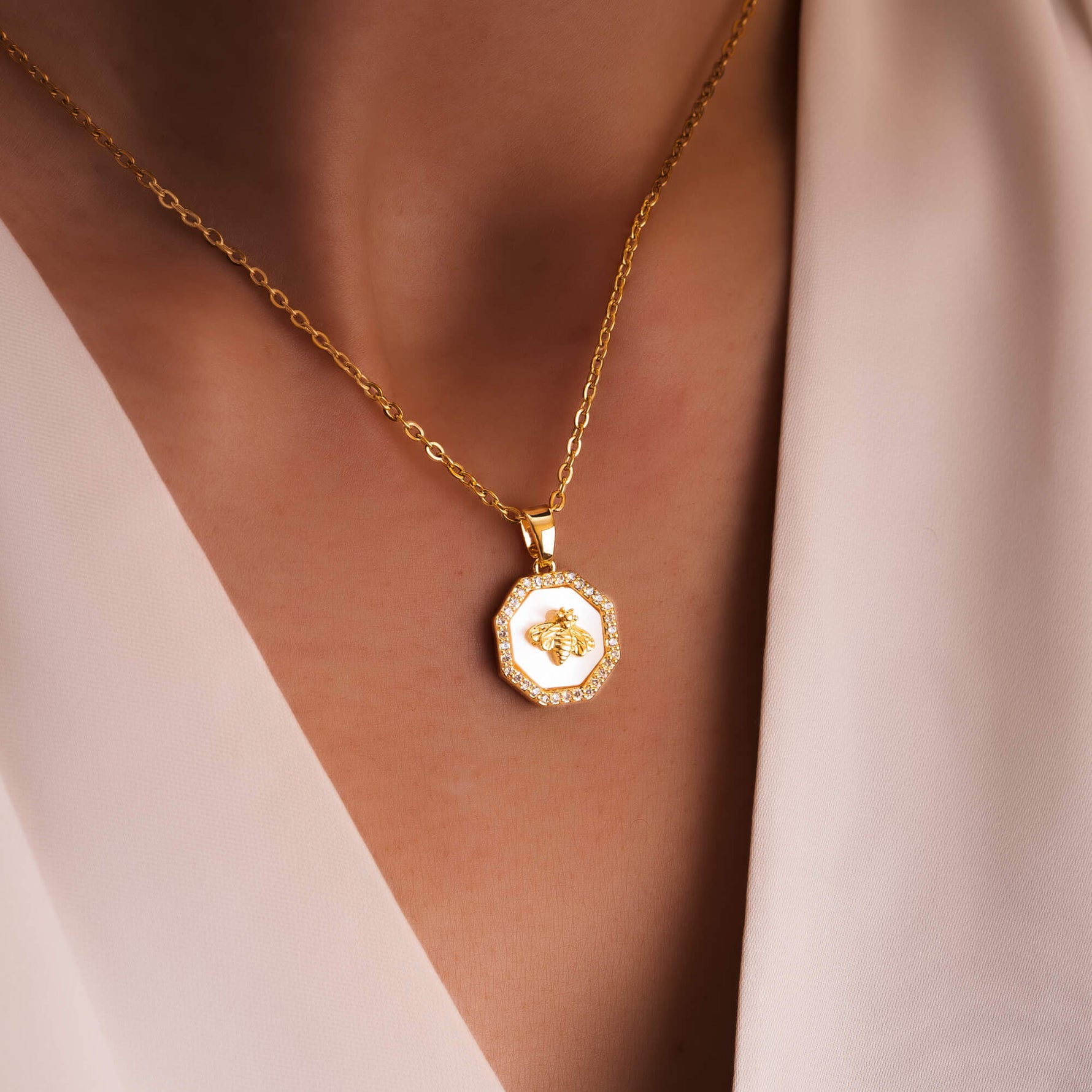 Queen Bee Charm Necklace