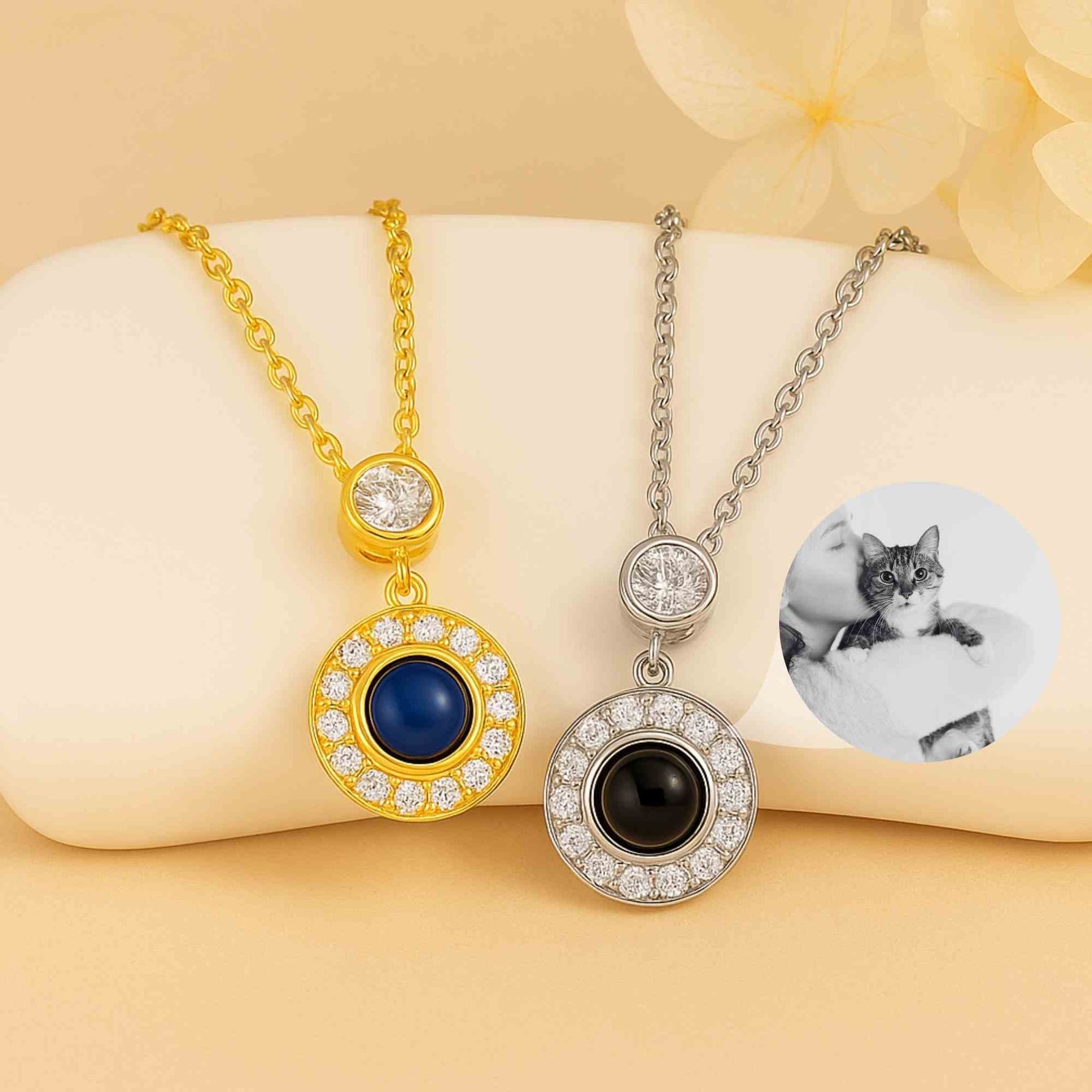 Crystal Photo Projection Necklace