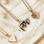 Angel Wings Heart Photo Necklace