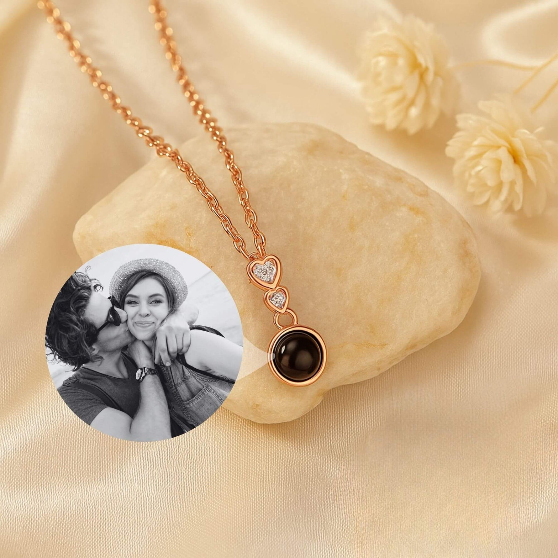 Love Drop Photo Projection Necklace