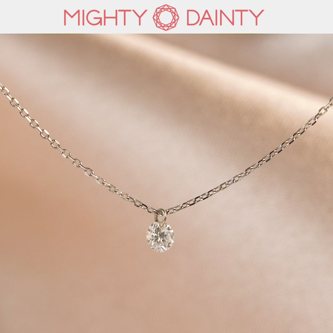 Gold Single Small Diamond Necklace