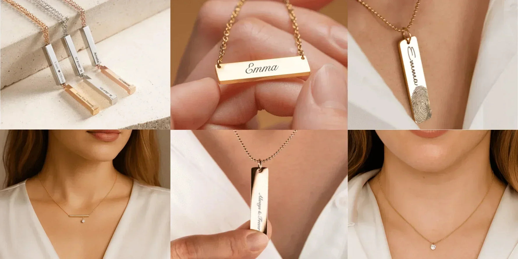 14k vs. 18k Gold Bar Necklace