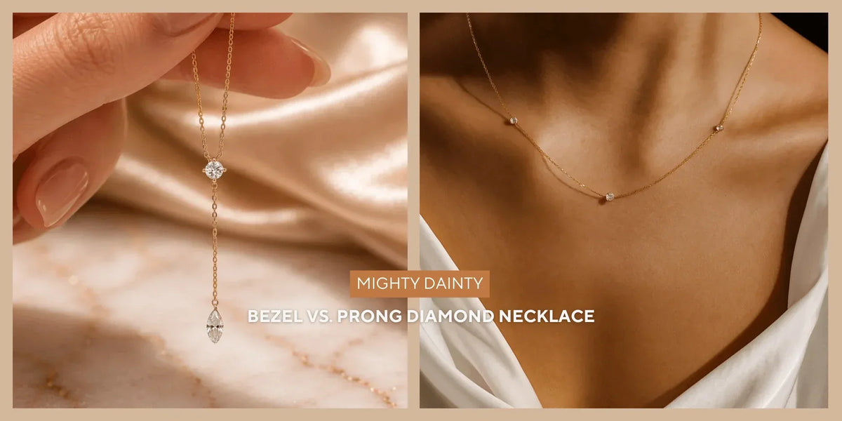 Bezel vs. Prong Diamond Necklace