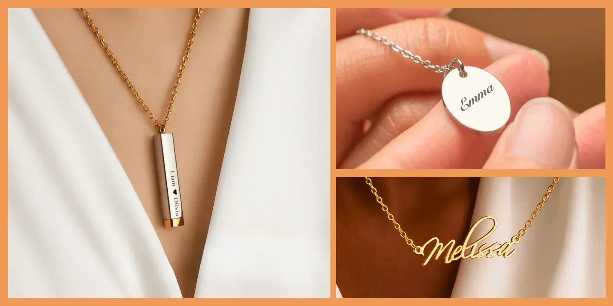 circle name necklace vs. bar necklace