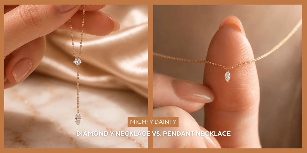 diamond Y necklace