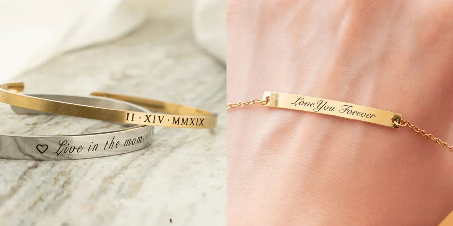 engraved bracelets for Mother’s Day