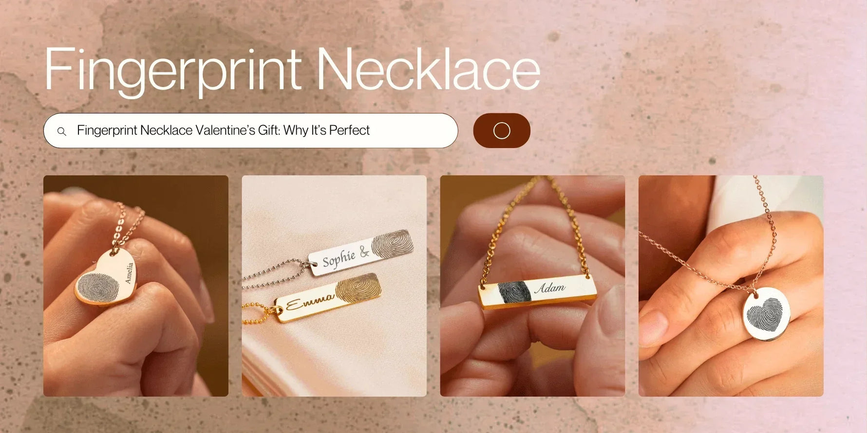 fingerprint necklace Valentine’s gift
