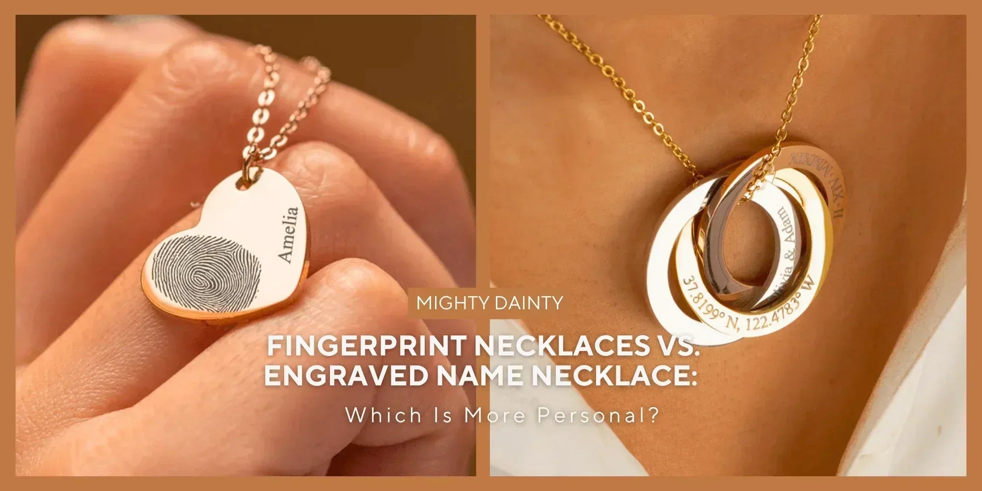 fingerprint necklaces vs. engraved name necklace