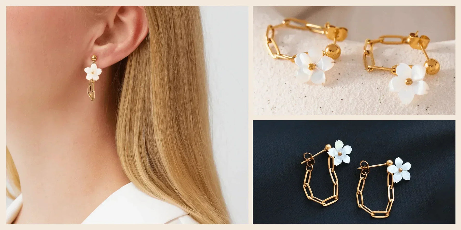 flower earrings for face shape