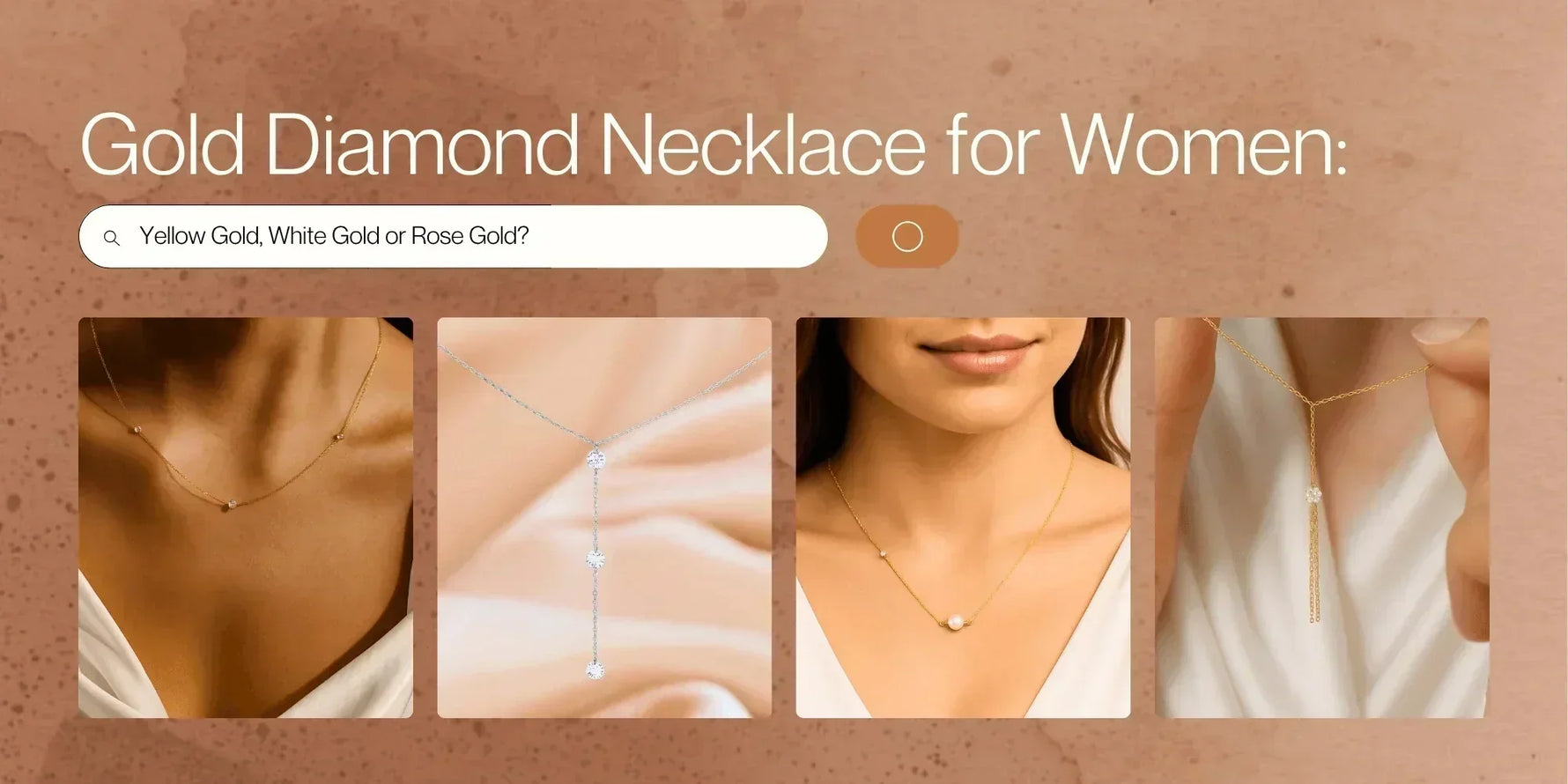 gold diamond necklace for women