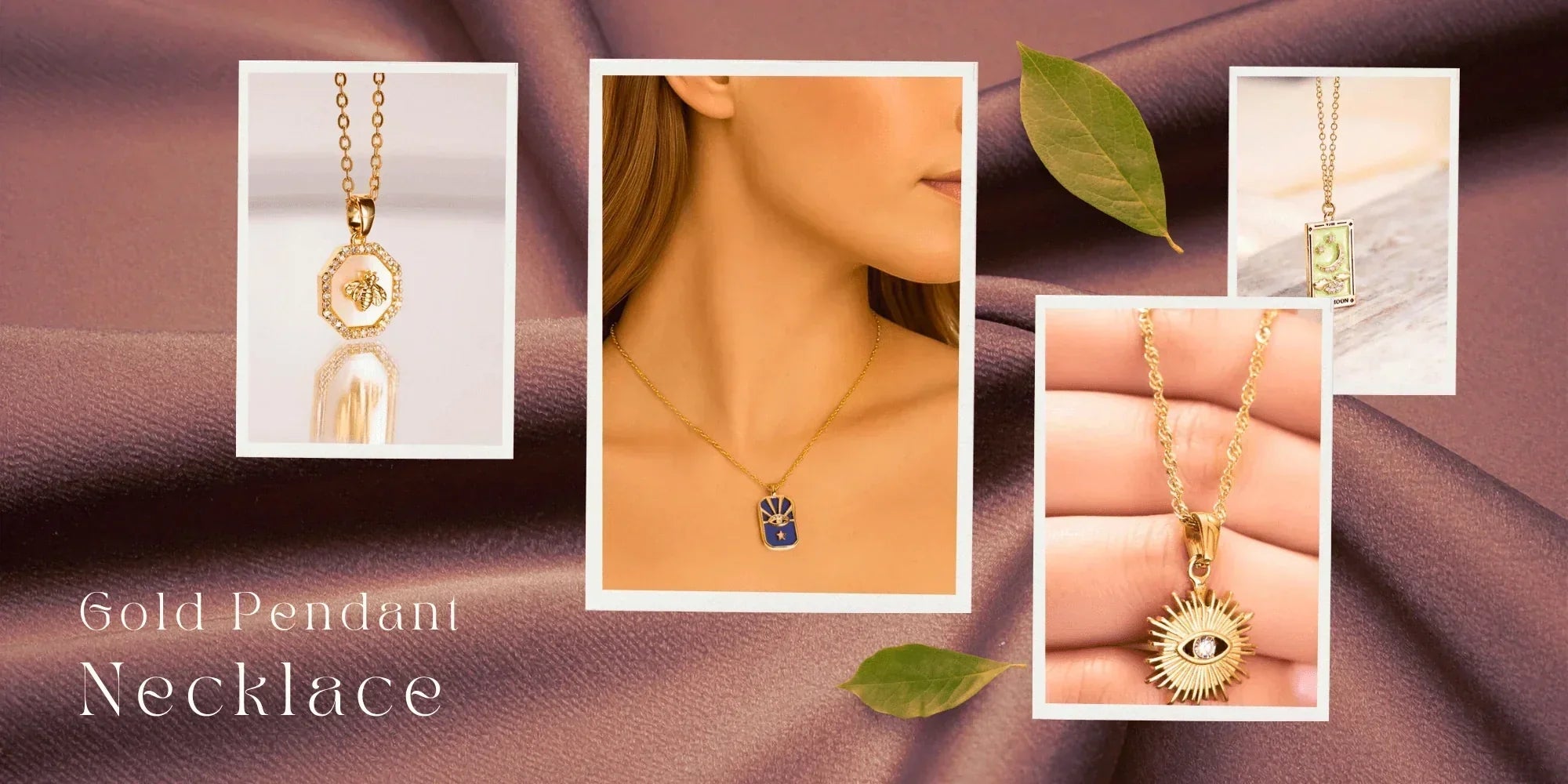 gold pendant necklaces under $100