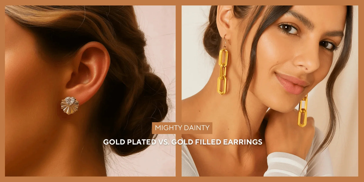 gold plated vs. gold filled earrings