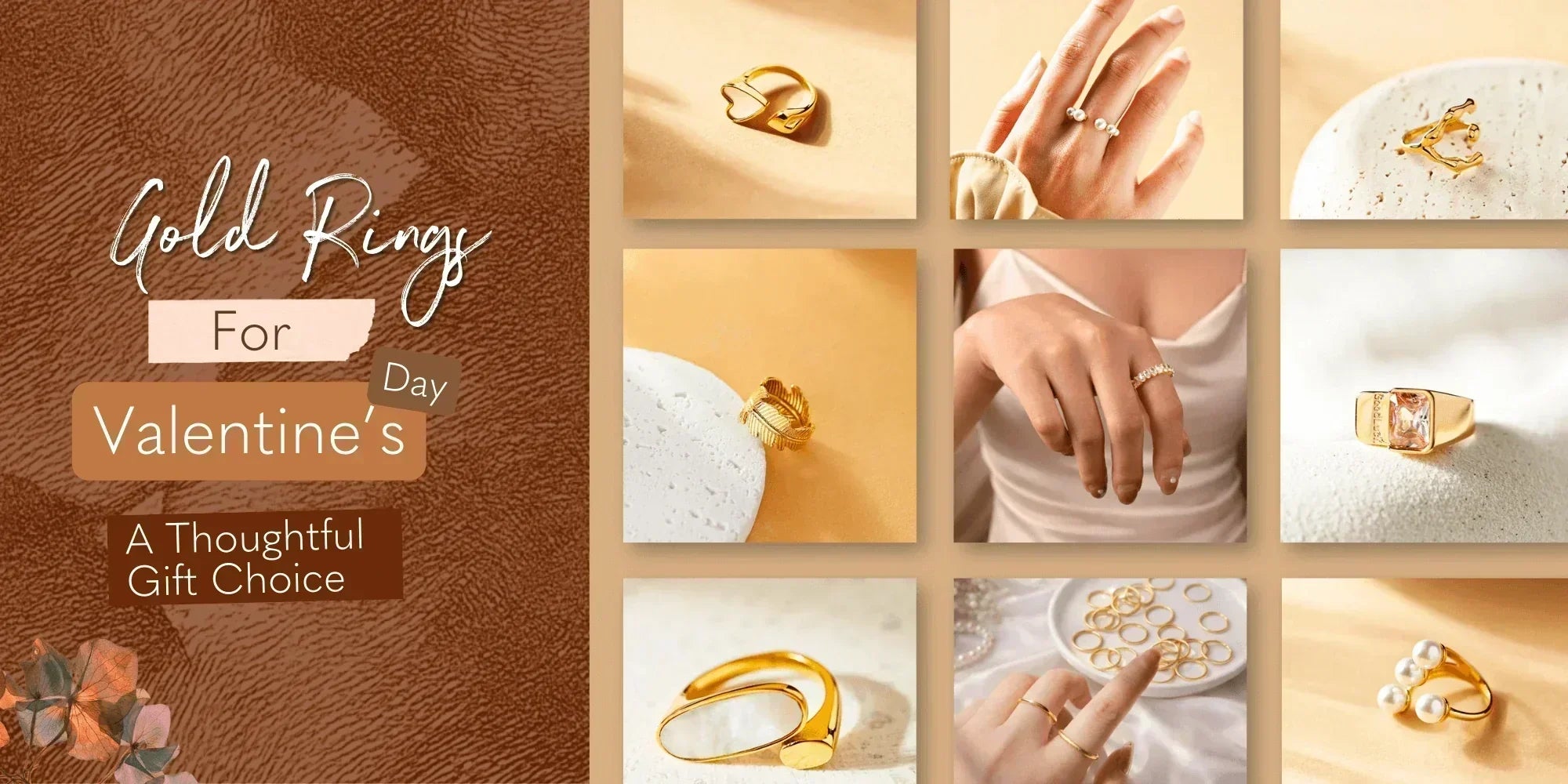 gold rings for Valentine’s Day