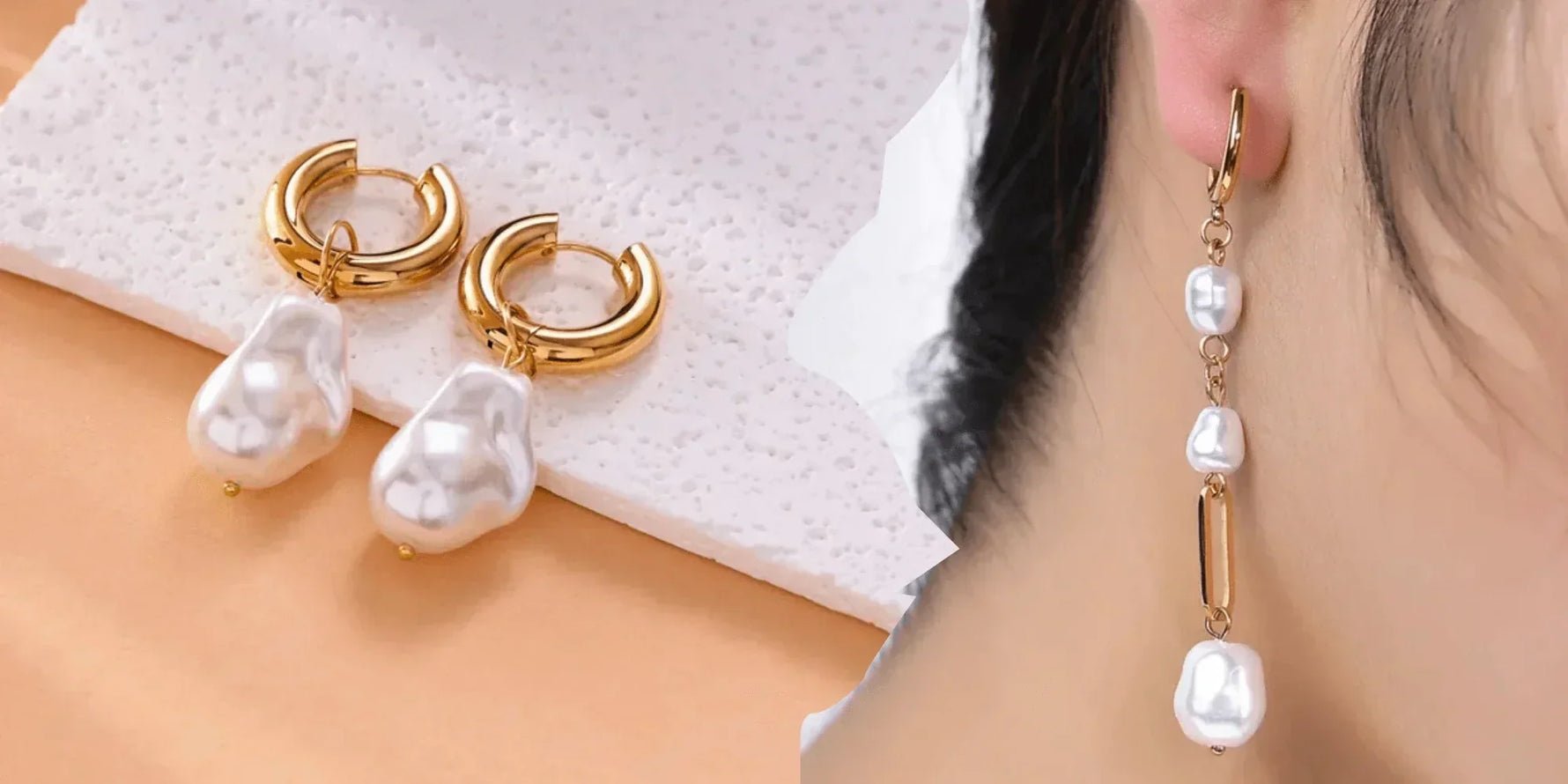 gold vs. silver dangle earrings