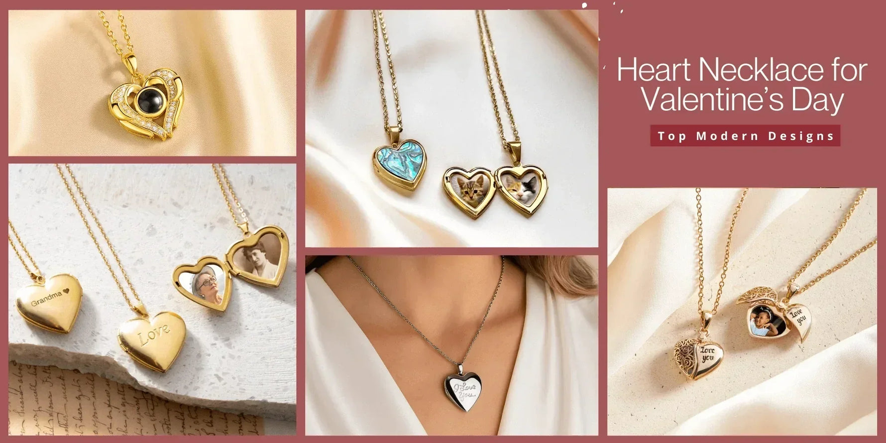 heart necklace for Valentine’s Day