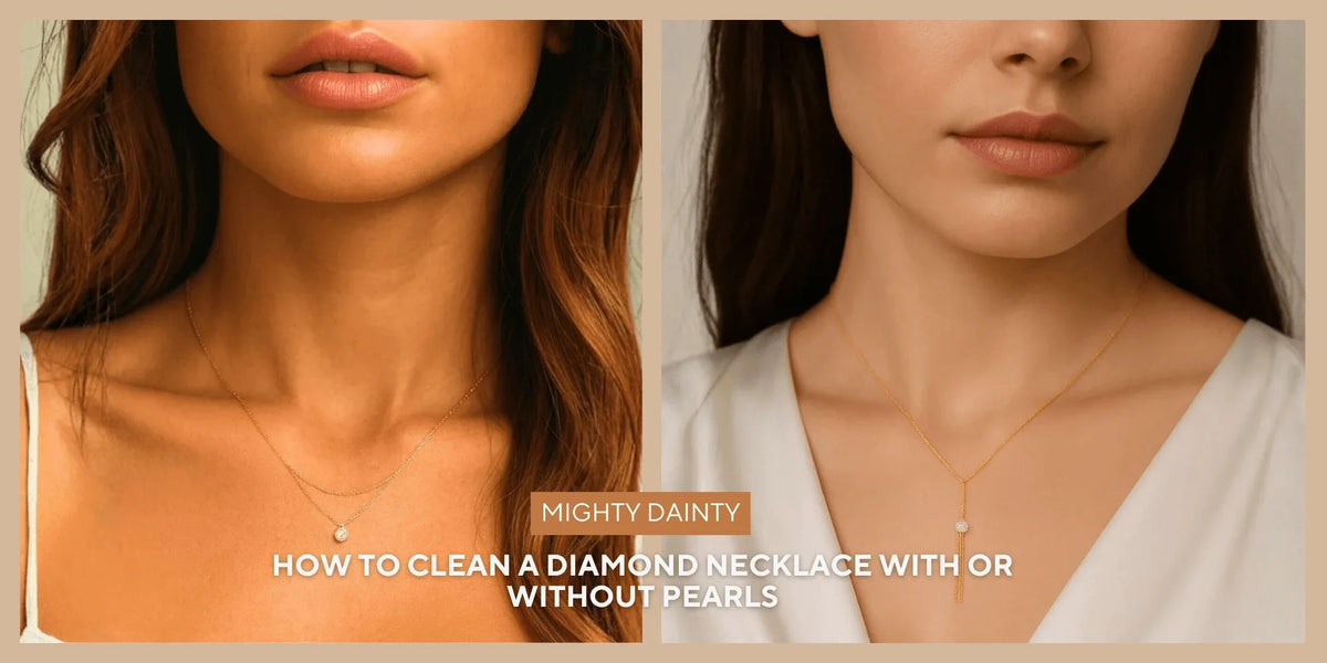 How to Clean a Diamond Necklace With or Without Pearls