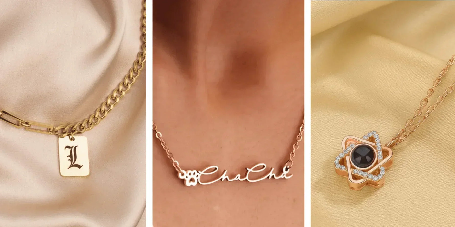 initial, name, or photo necklace