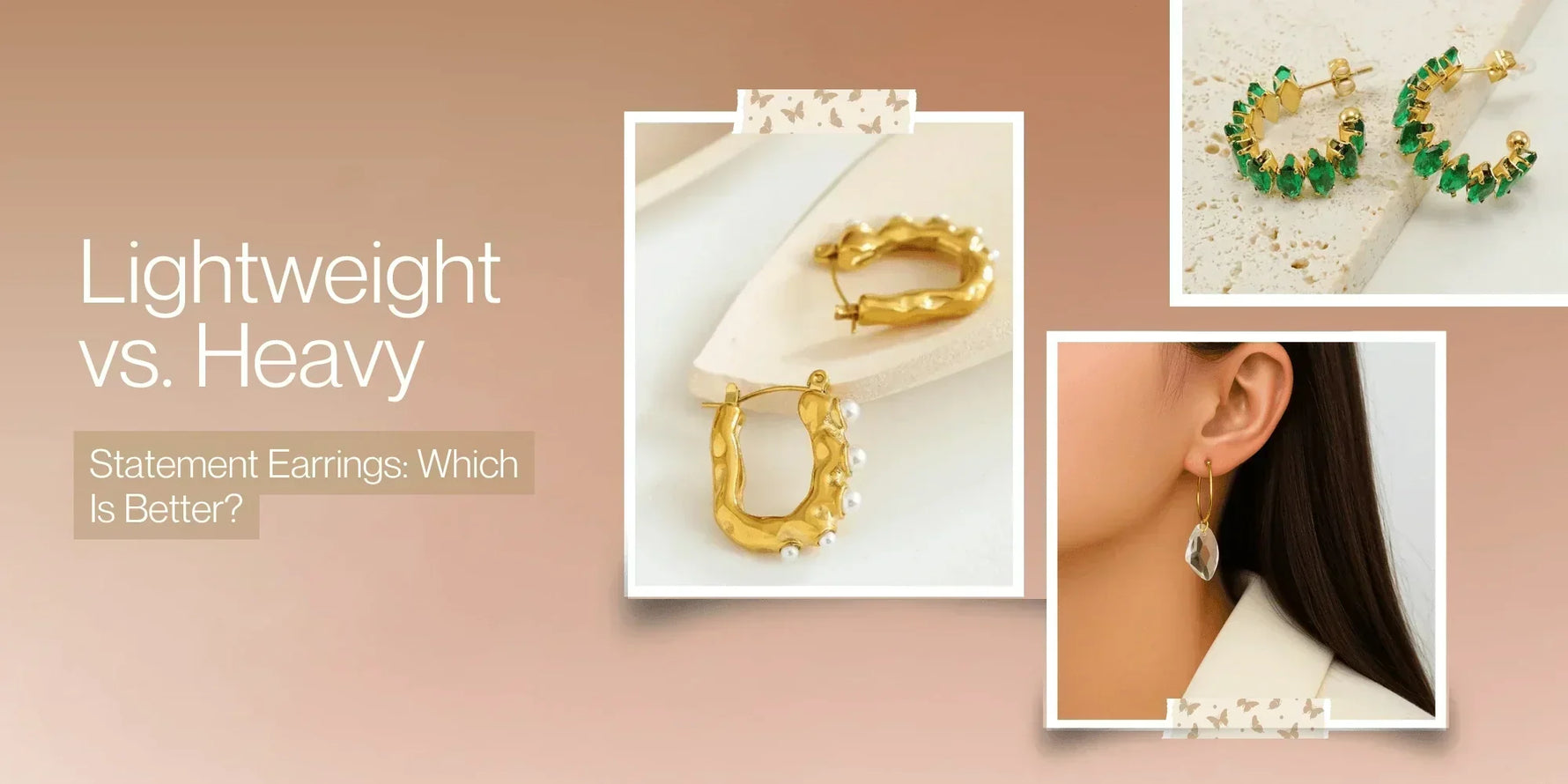 lightweight vs. heavy statement earrings