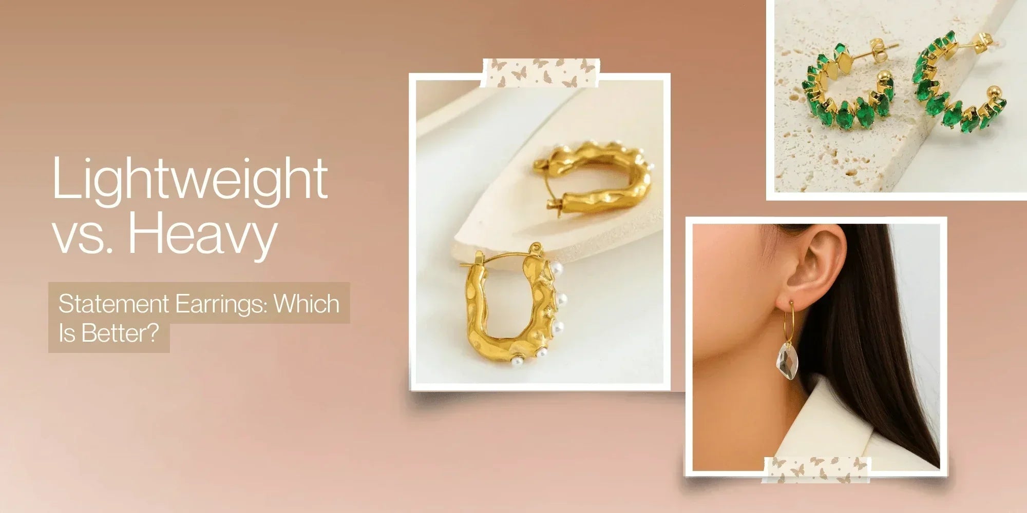 lightweight vs. heavy statement earrings