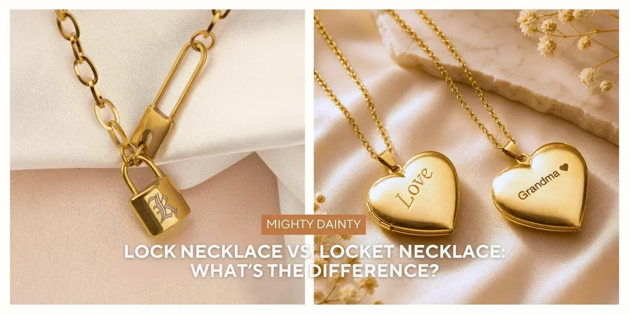 lock necklace vs. locket necklace