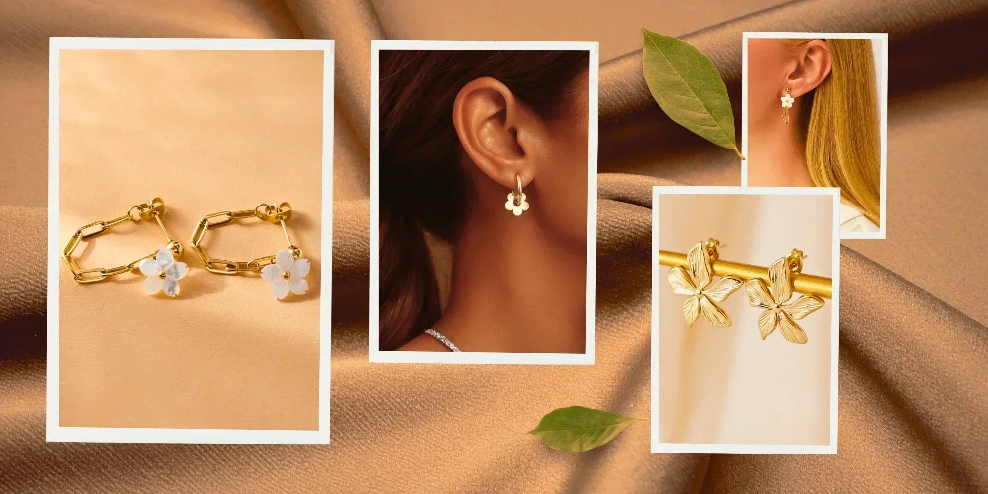 minimal vs. statement gold flower earrings
