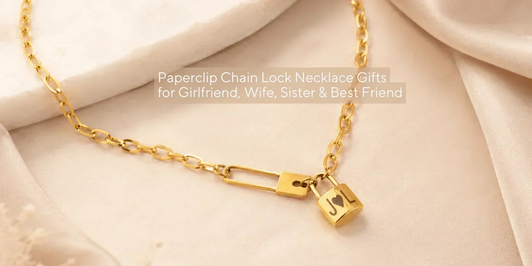 paperclip chain lock necklace