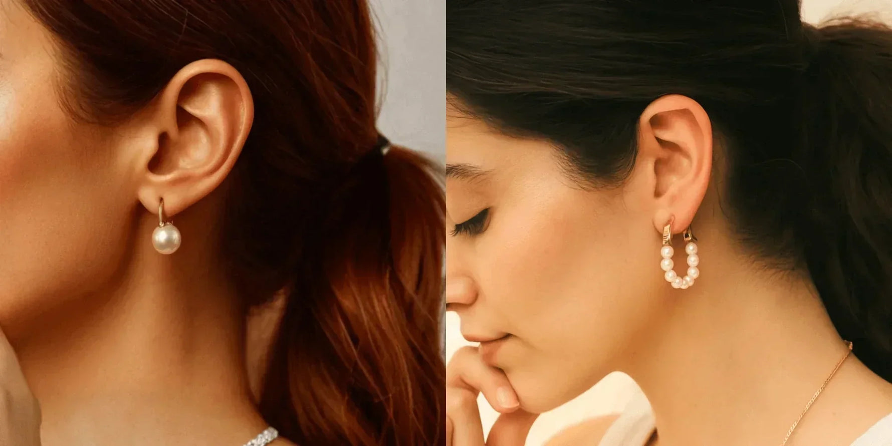 pearl drop earrings for sensitive ears