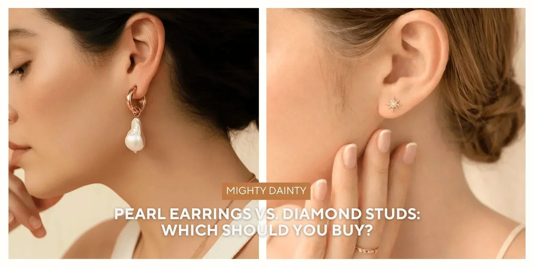 pearl earrings vs. diamond studs