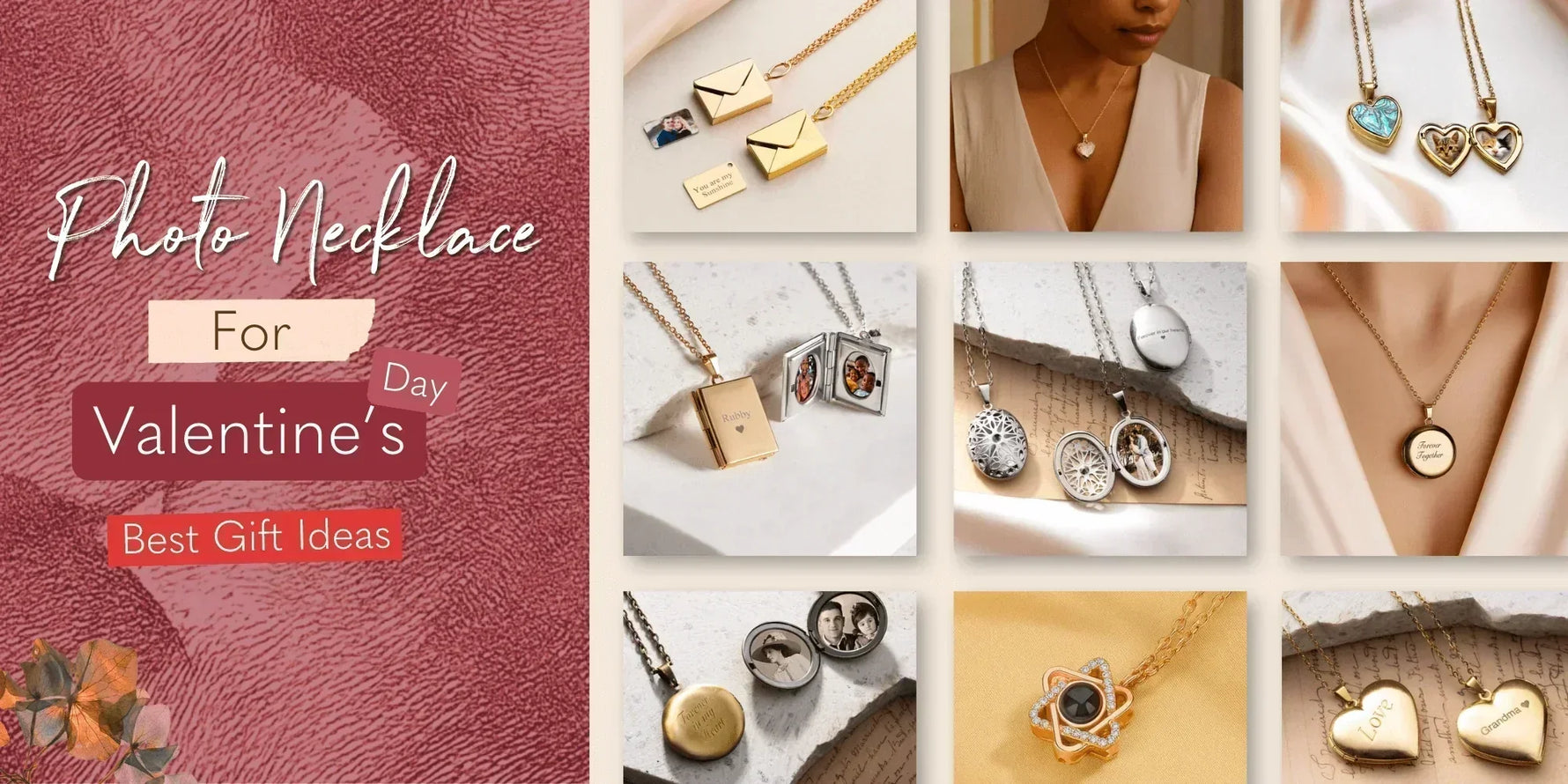 photo necklace for Valentine’s Day