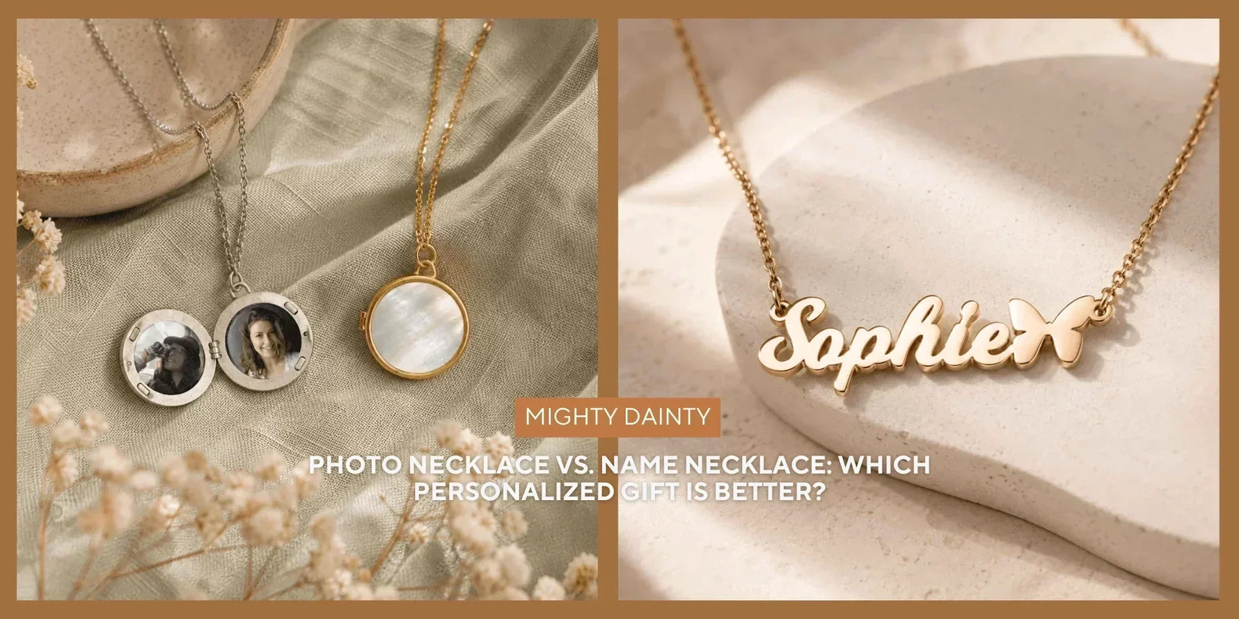 photo necklace vs. name necklace
