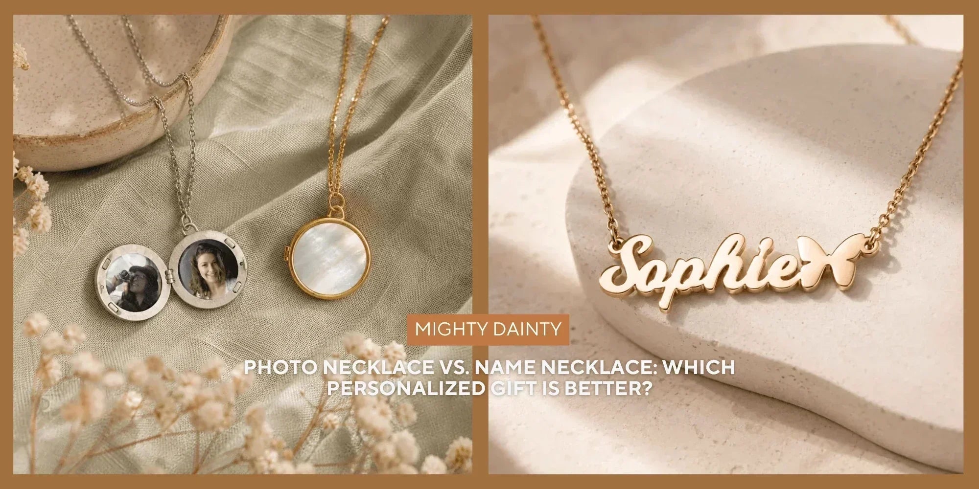 photo necklace vs. name necklace