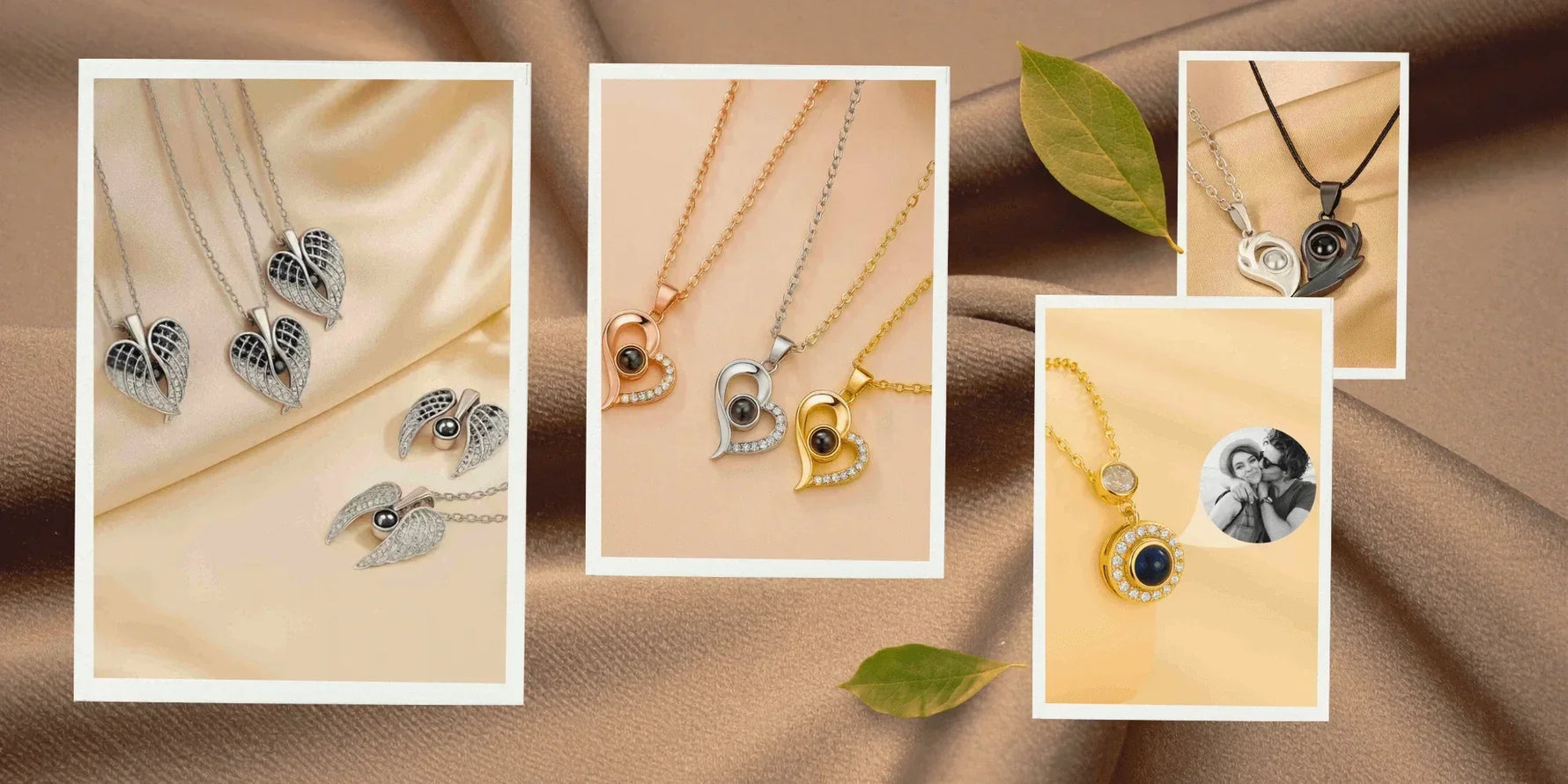 photo projection necklaces for couples