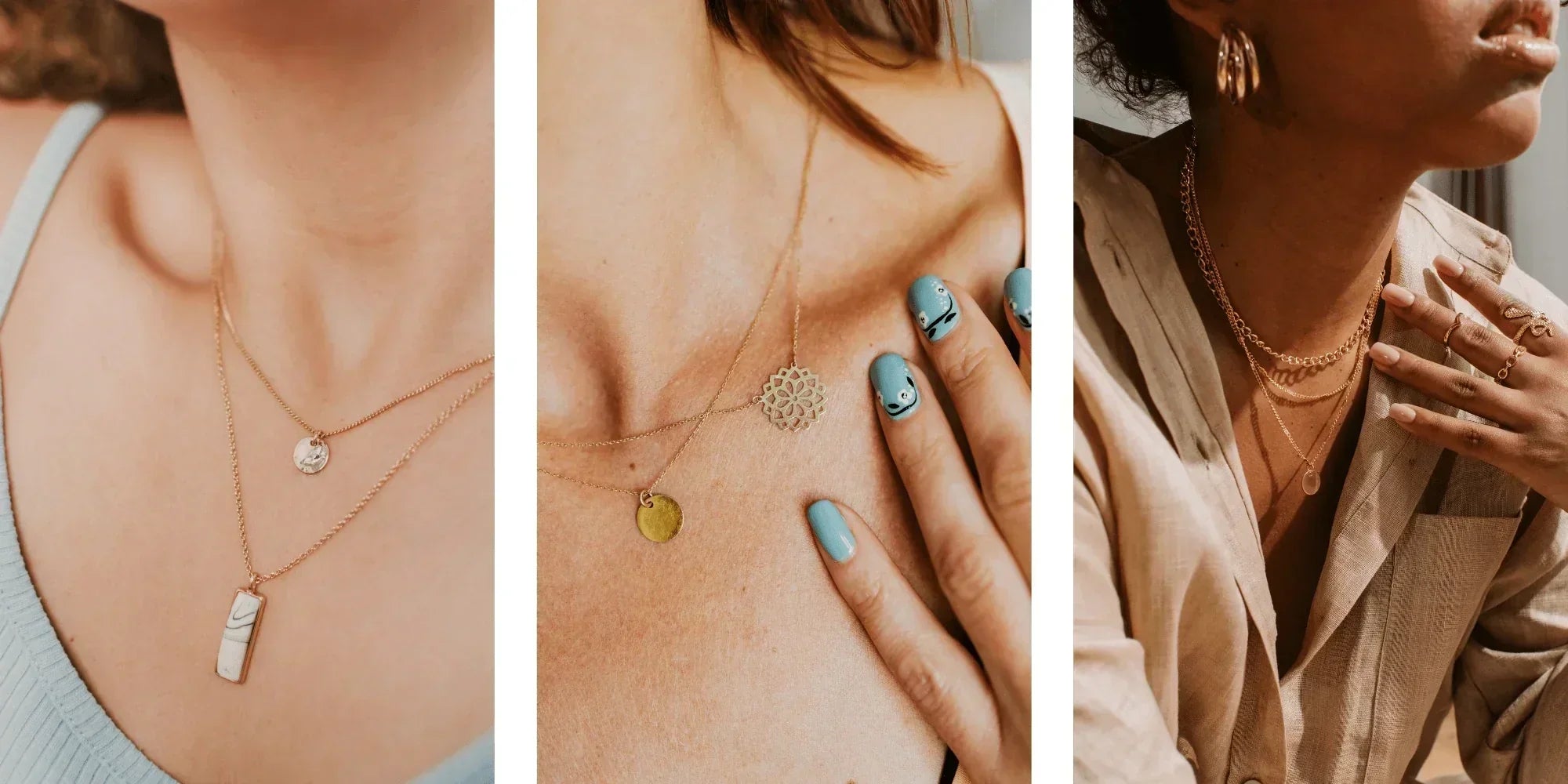 Real vs. Gold-Plated Bar Necklace