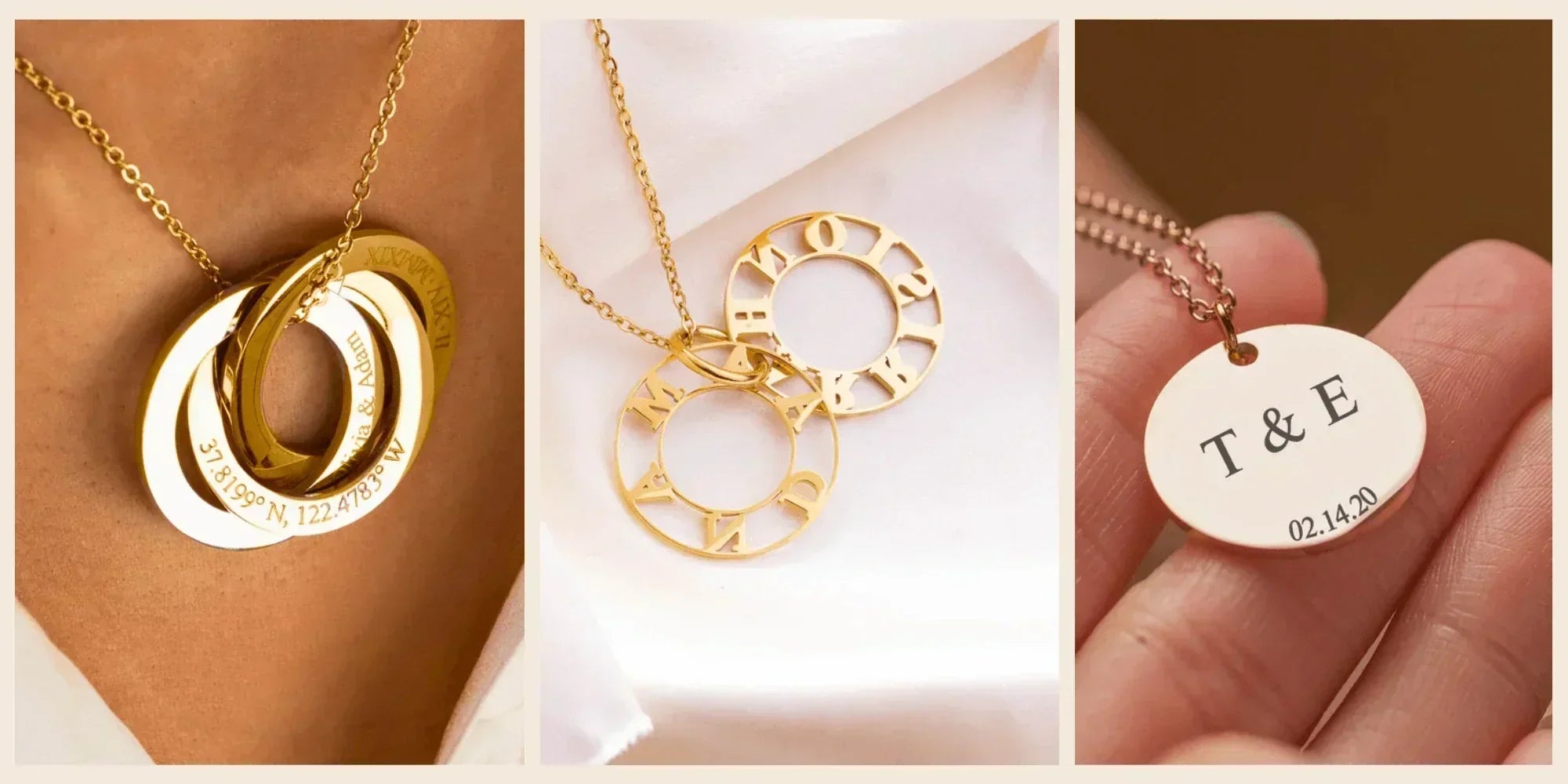 round name necklaces