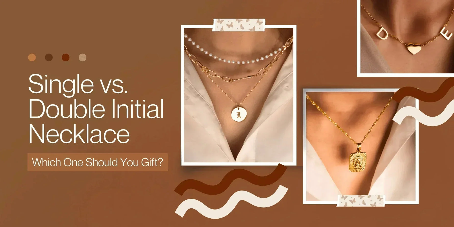 single vs. double initial necklace
