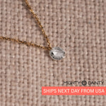 Gold Single Large Diamond Necklace
