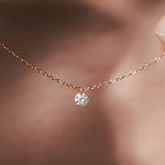 Gold Single Small Diamond Necklace
