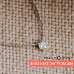 Gold Single Small Diamond Necklace