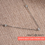 Gold Three Diamond Necklace