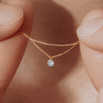 16'' Single Diamond Layered Necklace