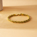 gold braided bracelet
