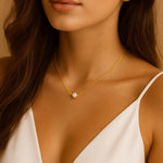 Gold Single Pearl Necklace