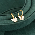 Butterfly Hoop Earrings
